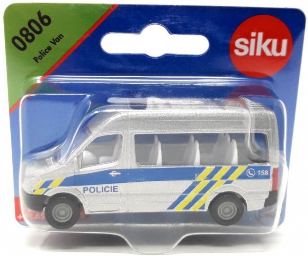 Siku Auto česká Policie CZ VAN policejní dodávka model kov 0806