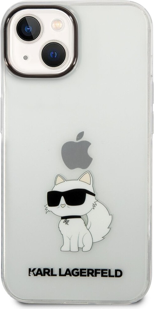 Pouzdro Karl Lagerfeld iPhone 14 Plus IML NFT Choupette čiré