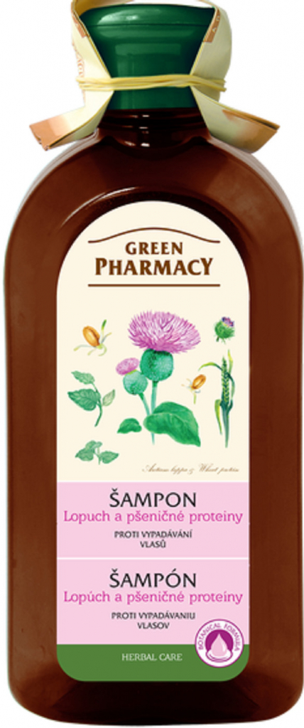 Green Pharmacy šampon proti vypadávaní vlasů Lopuch a pšeničné proteiny 350 ml