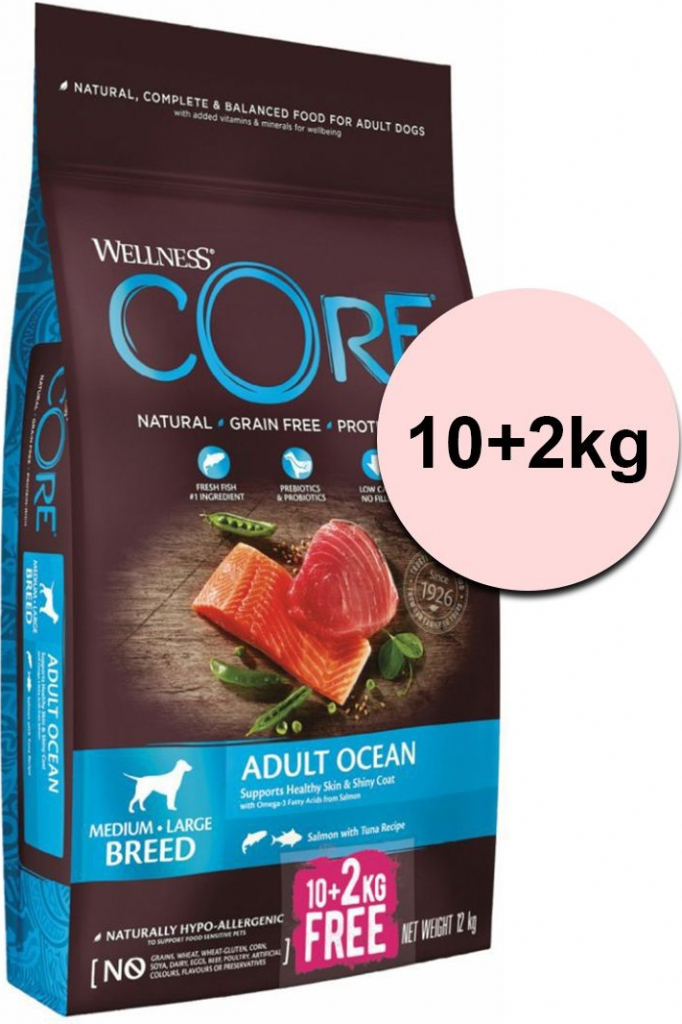 Wellness Core Adult Ocean Medium & Large Breed Salmon & Tuna 12 kg