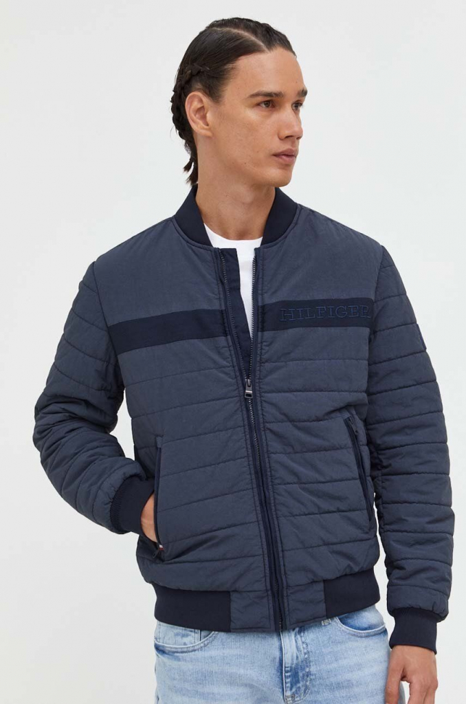 Tommy Hilfiger Bomber tmavomodrá