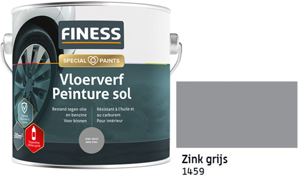 Finnes 1459 SPS Barva na betonovou podlahu 2,5 l zinková šedá