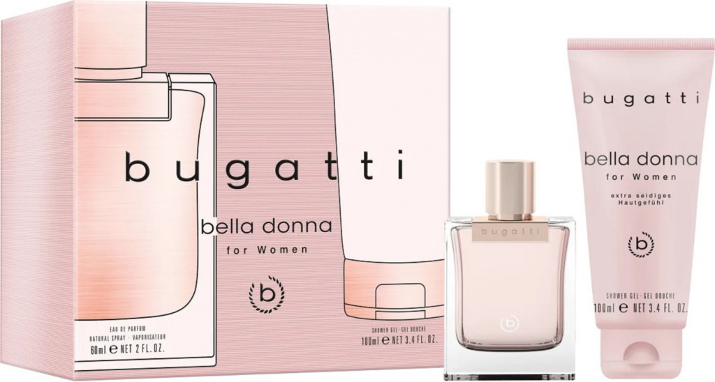 Bugatti Bella Donna Set EDP 60 ml + sprchový gel 100 ml Dárková sada