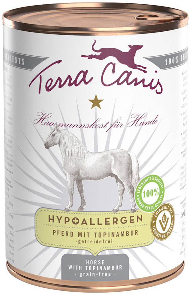 Terra Canis Hypoalergenní koňské maso s topinambury bez přídavku obilovin 6 x 400 g