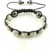Shamballa náramek čiré krystaly