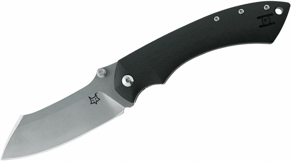 FOX Kmaxrom Pelican Folding Knife, Satin Plain Blade, G10 Handles FX-534