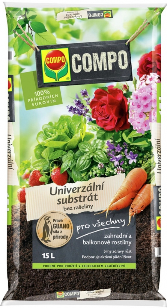 COMPO Substrát univerzální bez rašeliny 15 l