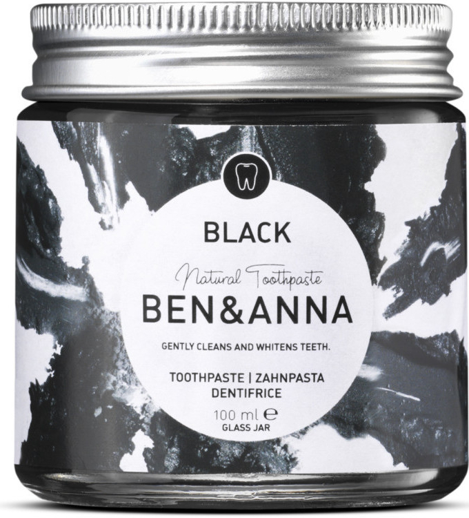 Ben & Anna přírodní zubní pasta na bělení zubů s aktivním uhlím activated charcoal 100 ml