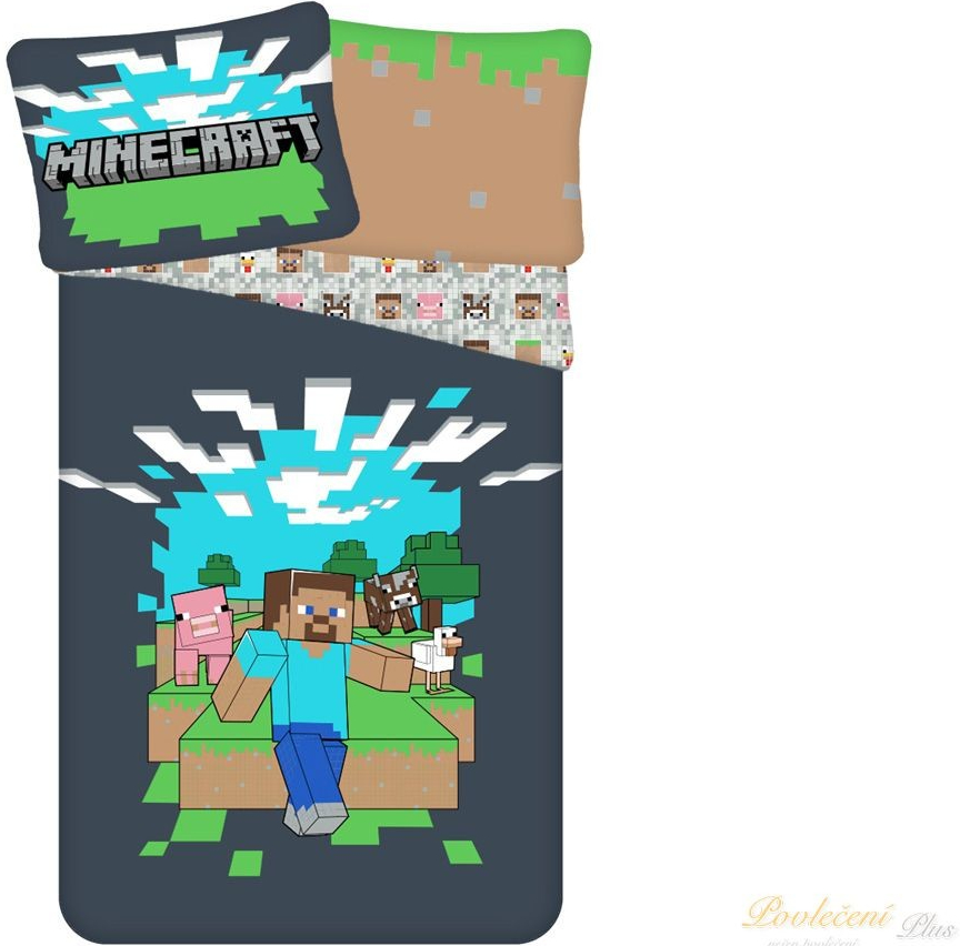 Jerry Fabrics povlečení Minecraft Adventure 140x200 70x90