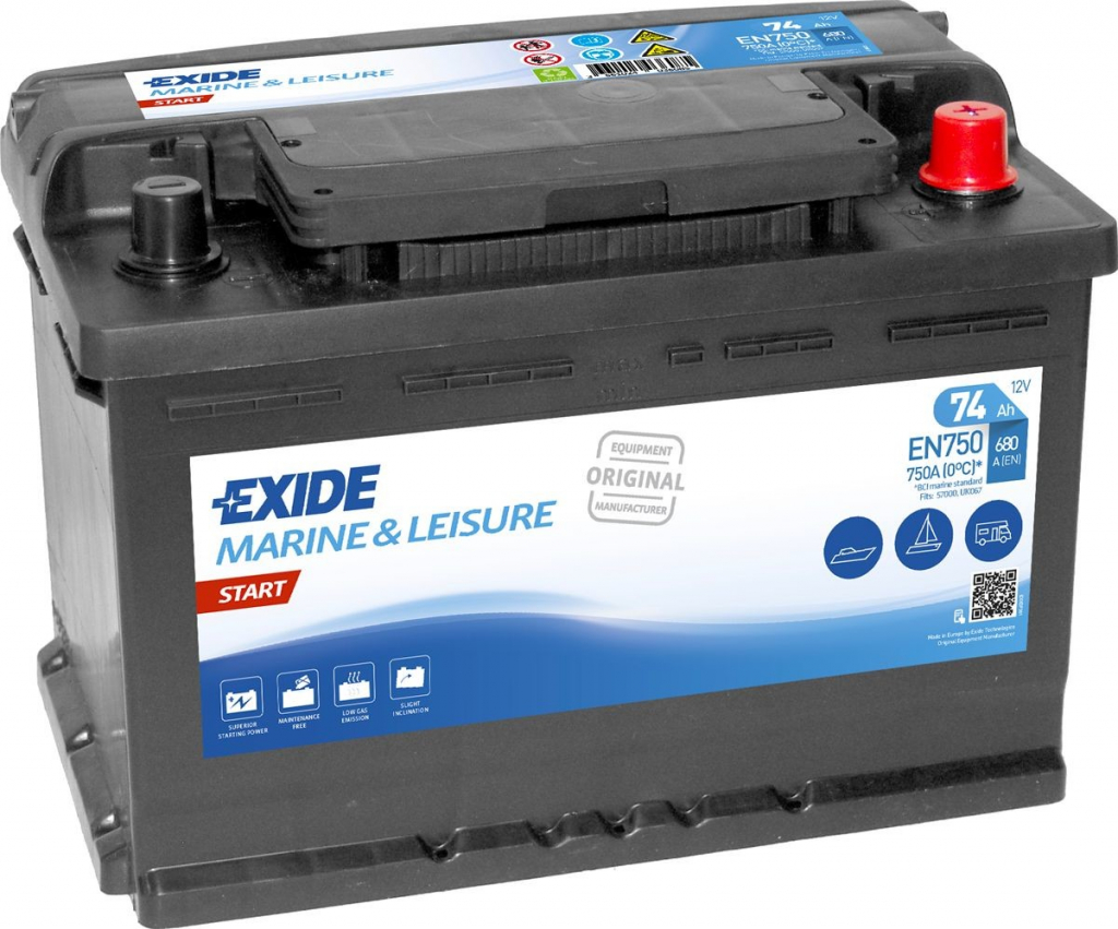 Exide Start 12V 74Ah 680A EN750