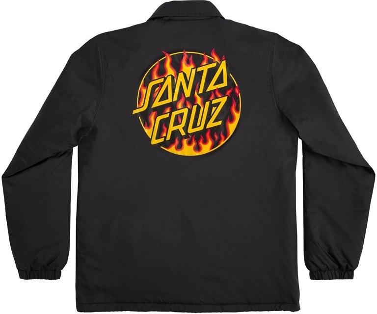 Santa Cruz bunda Thrasher Flame Dot Coach Jacket Mens Santa Cruz Black