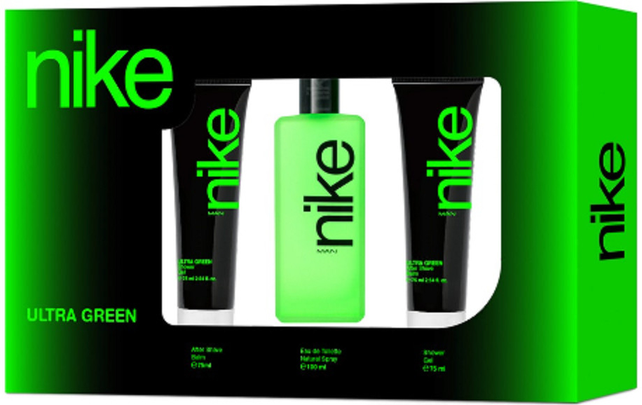 Nike Ultra Green Man toaletní voda 100 ml + voda po holení 75 ml + sprchový gel 75 ml, dárková sada pro muže