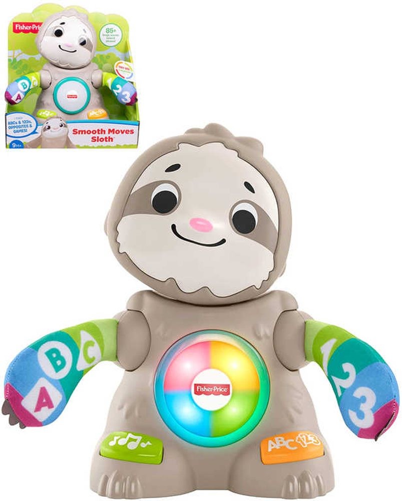 Fisher-Price Baby Linkimals lenochod mluvící naučný na baterie Světlo Zvuk