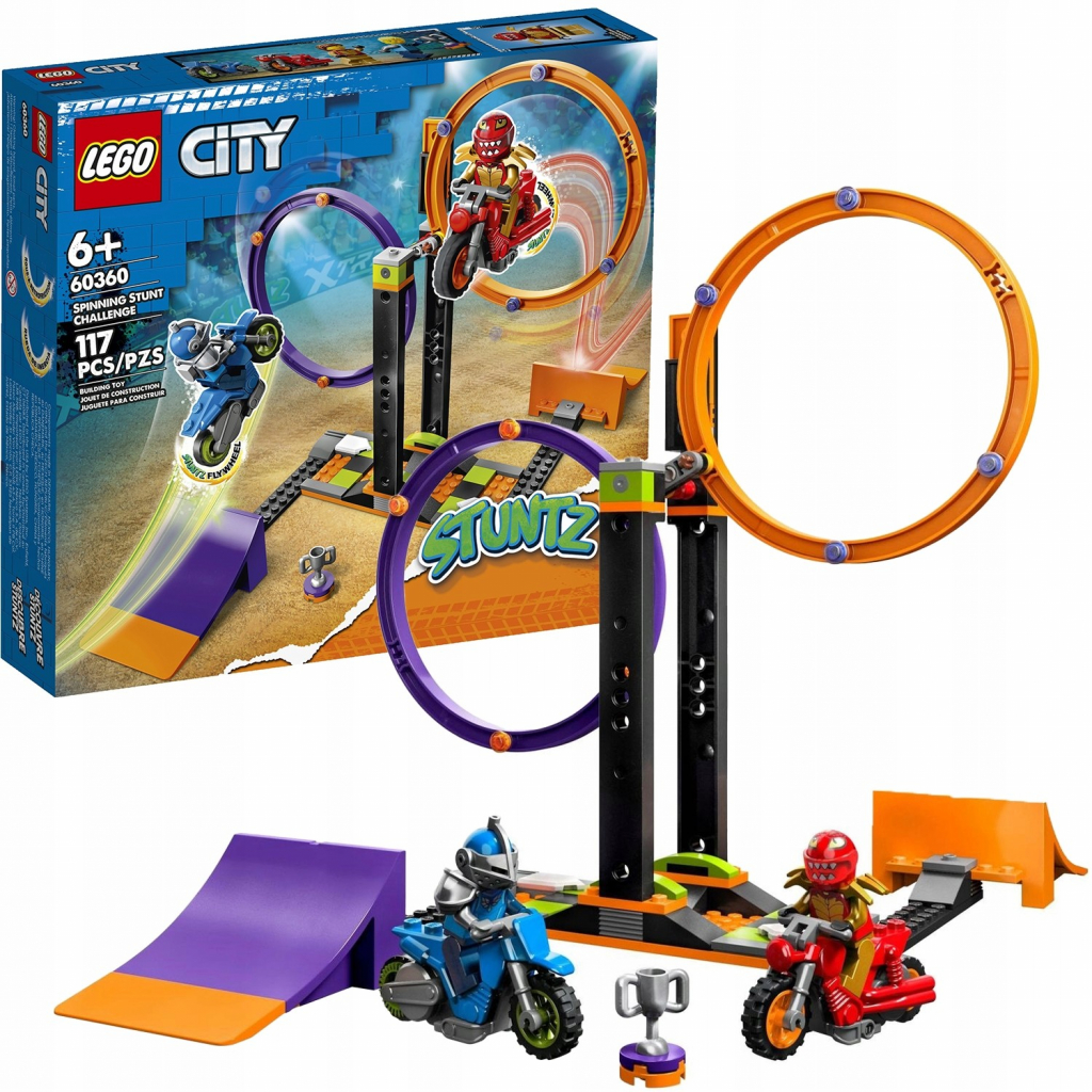 LEGO® City 60360 Kaskadérská výzva s rotujícími kruhy