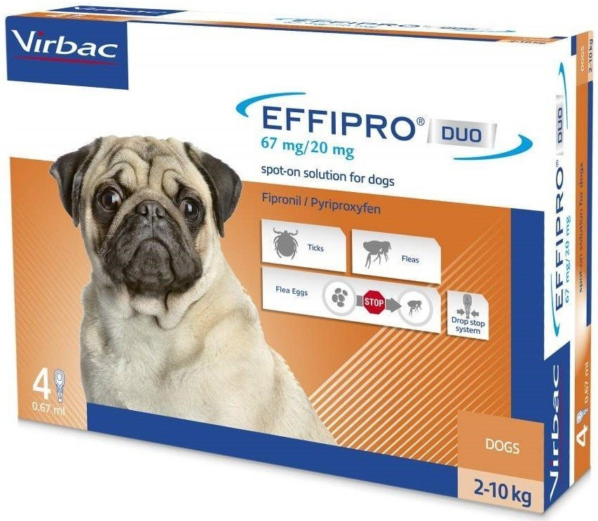 Effipro Spot-on Dog S 2-10 kg 4 x 0,67 ml