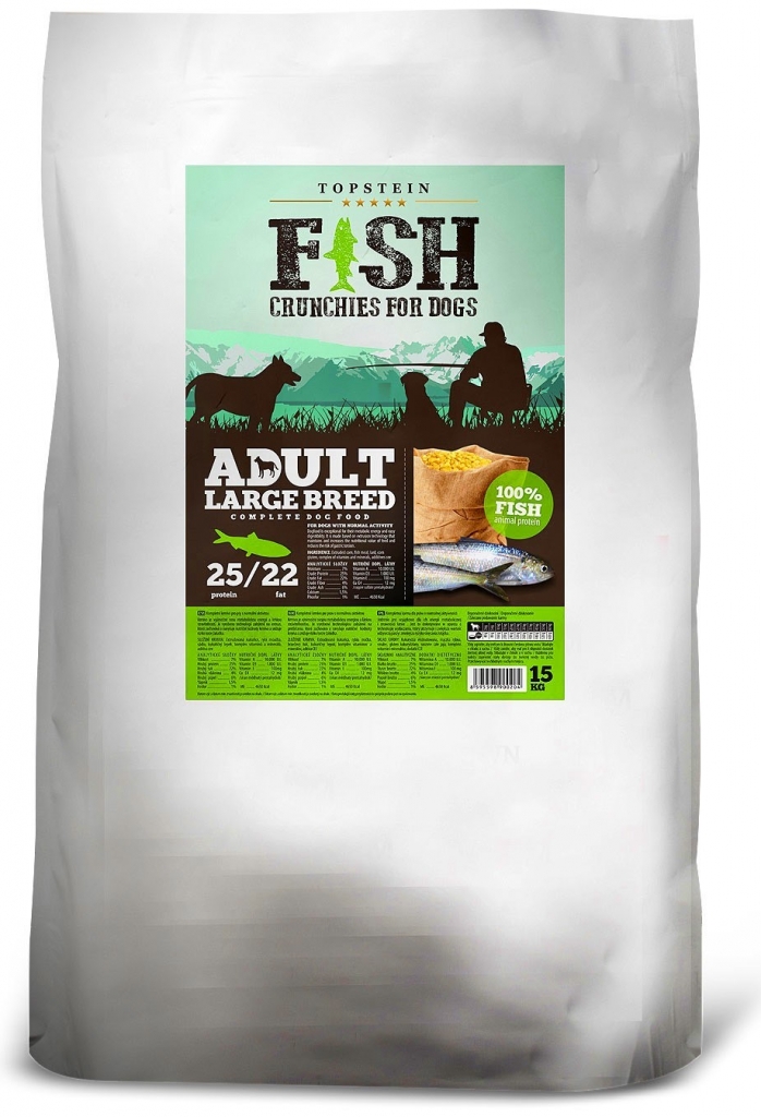 Topstein Fish Crunchies Adult Large Breed 1 kg