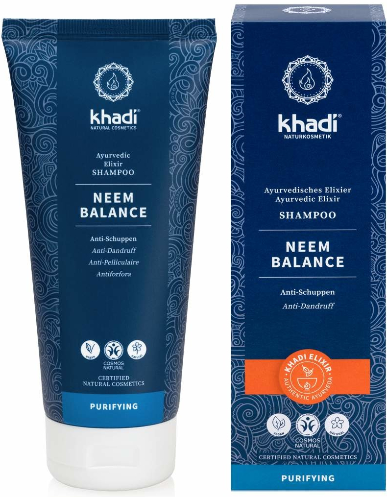Khadi Neem Balance Elixir Shampoo přírodní šampon proti lupům 200 ml