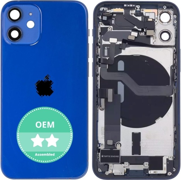 Kryt Apple iPhone 12 Mini zadní Housing s Malými Díly modrý