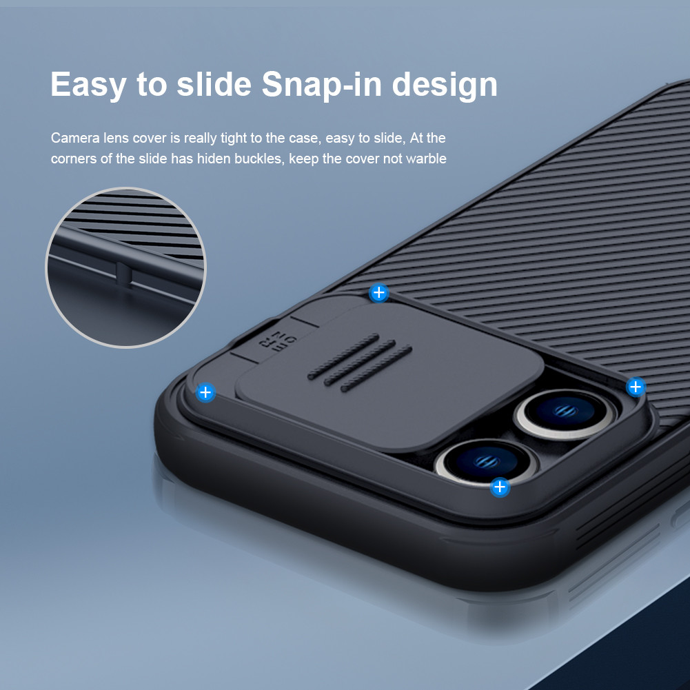 Pouzdro Nillkin Camshield PRO Magnetic Apple iPhone 14 Pro Max modré