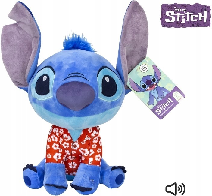 Disney Lilo a Stitch plyš Hawaiian Stitch zvuk