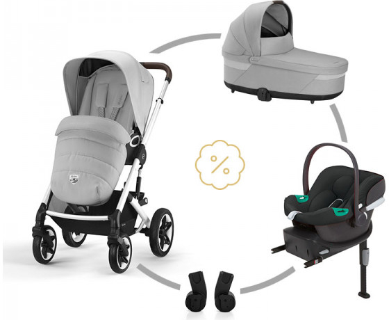 Cybex SET TALOS S LUX + korba + adaptéry + autosedačka + základna LAVA GREY 2024