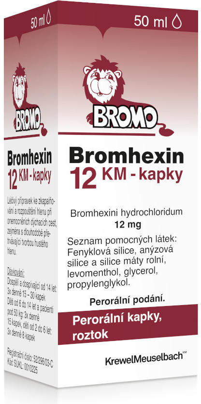 BROMHEXIN KM POR 12MG/ML POR GTT SOL 50ML