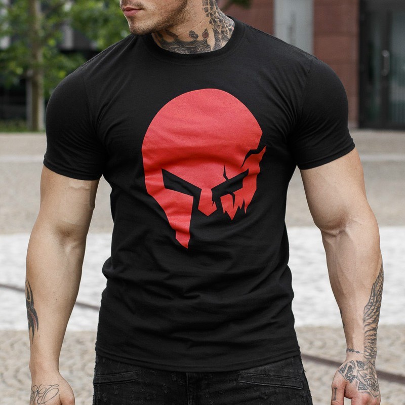 Ultrasoft tričko Iron Aesthetics Skull B&R Čierna