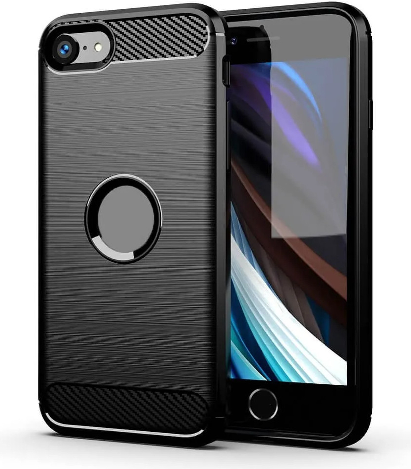 Pouzdro Beweare Ohebné carbon na iPhone SE 2020 / SE 2022 - černé