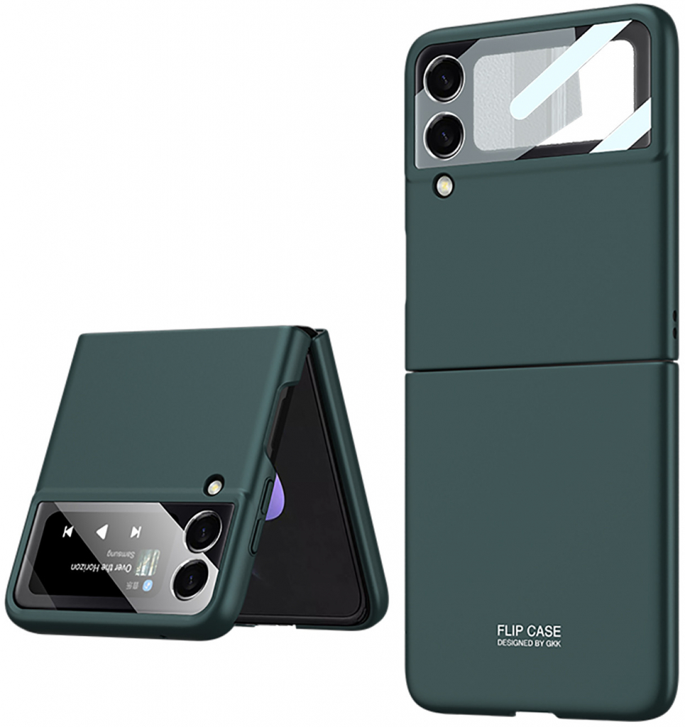 Pouzdro Forcell GKK se sklem Samsung Galaxy Z Flip 3 5G zelené
