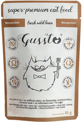 Gussto Cat Fresh Wild Boar čerstvý divočák 85 g