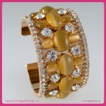 Swarovski zlaté barvy - topaz a bílý křišťál