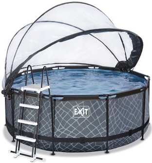 EXIT Stone Bazén s krytem a filtračním čerpadlem Sand 360x122cm