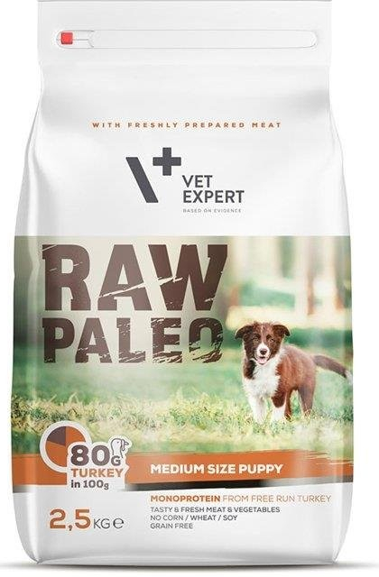 Vetexpert RAW PALEO Puppy MEDIUM 2,5 KG