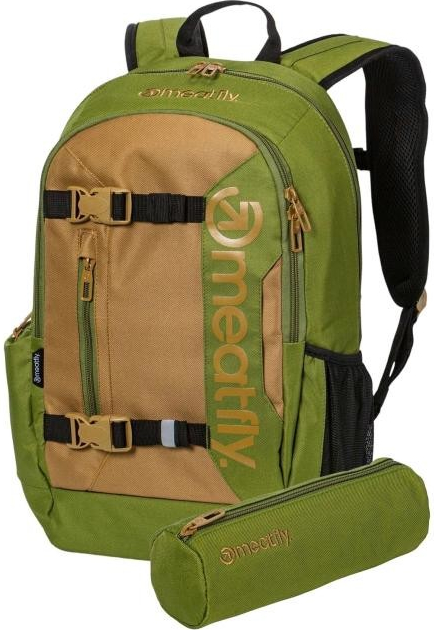 Meatfly batoh Basejumper Forest Green/Brown 22 l hnědá