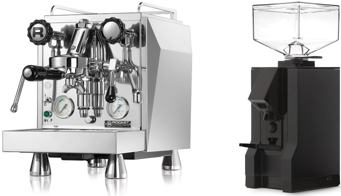 Set Rocket Espresso Giotto Cronometro V + Eureka Mignon Manuale