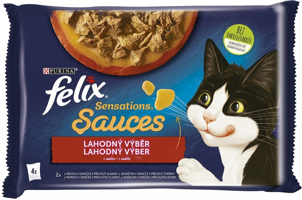 Felix Sensations Sauces lahodný výběr v omáčke 4 x 85 g