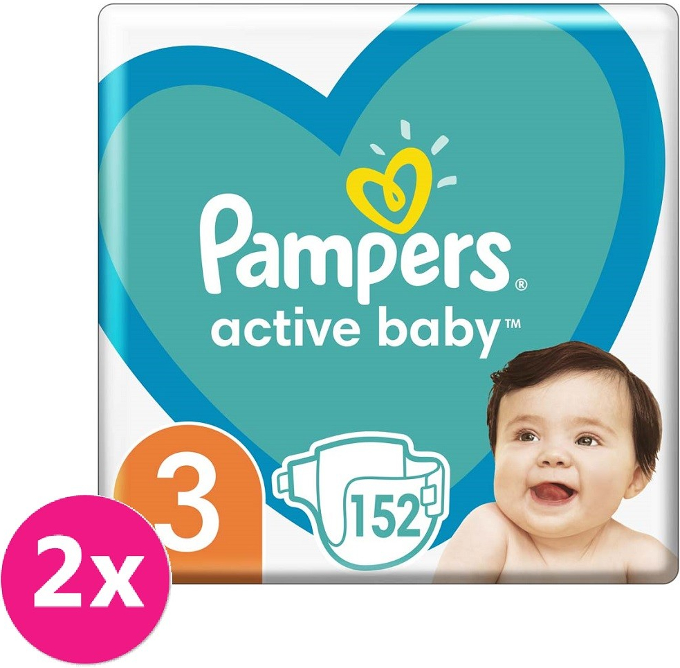 Pampers Active Baby 3 2 x 152 ks