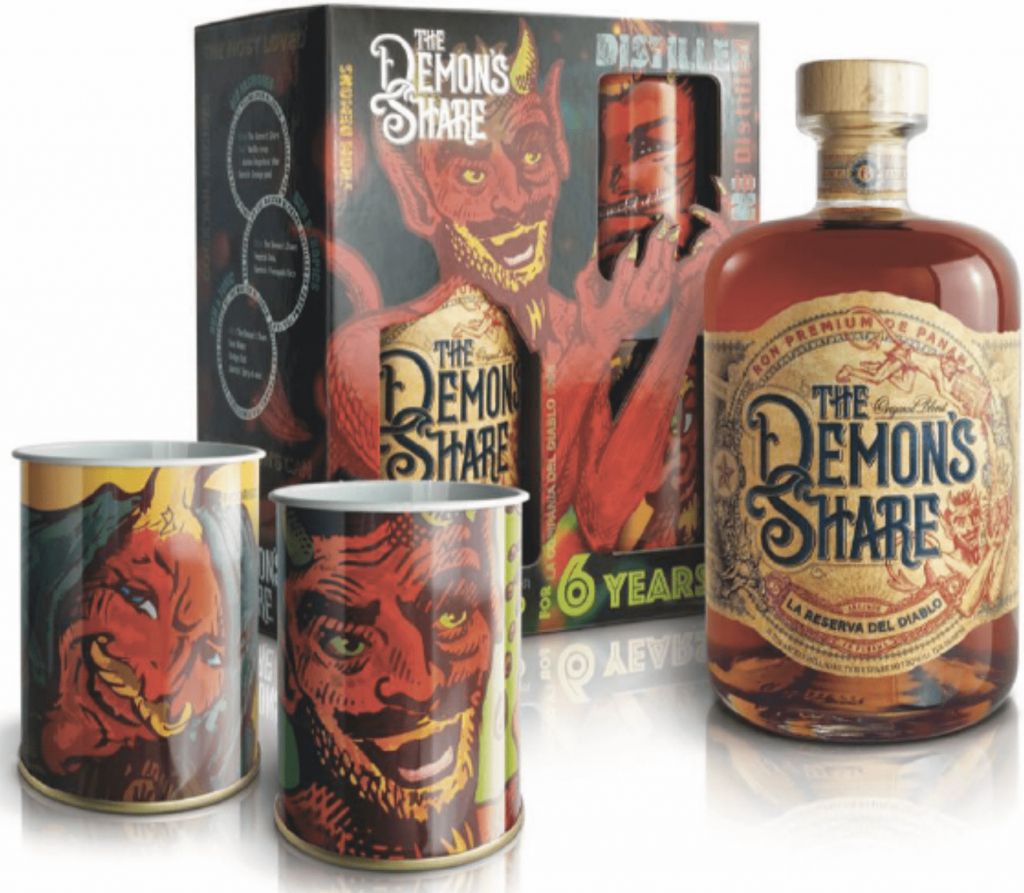 The Demon\'s Share EL DIABLO 40% 0,7 l (dárkové balení 2 plecháčky)