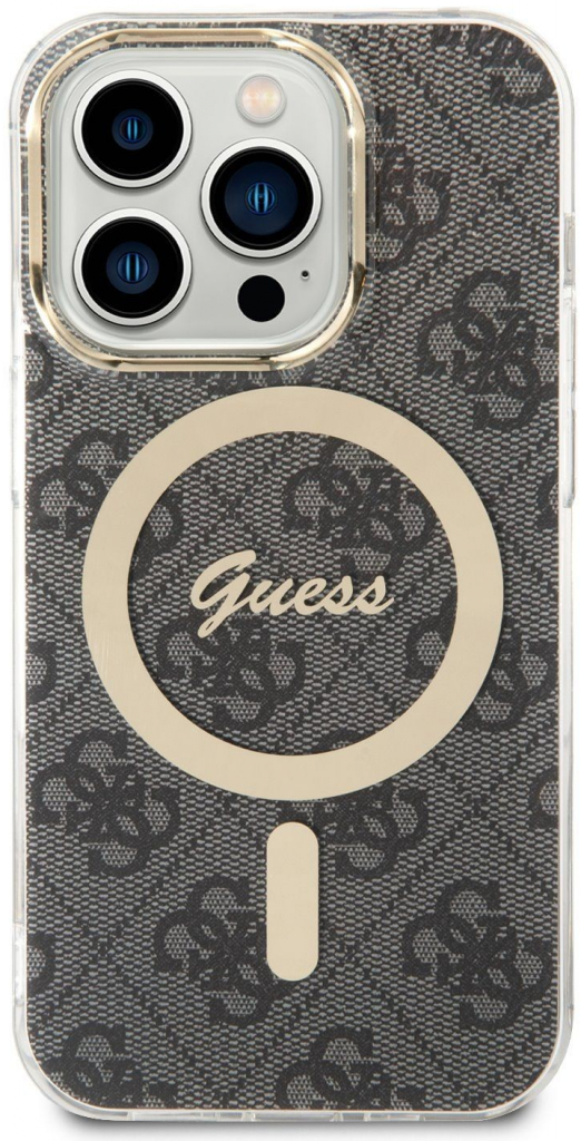 Pouzdro Guess 4G IML MagSafe iPhone 14 Pro černé