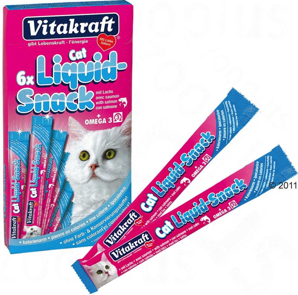 Vitakraft Cat Liquid snack s lososem omega 3 24 x 15 g