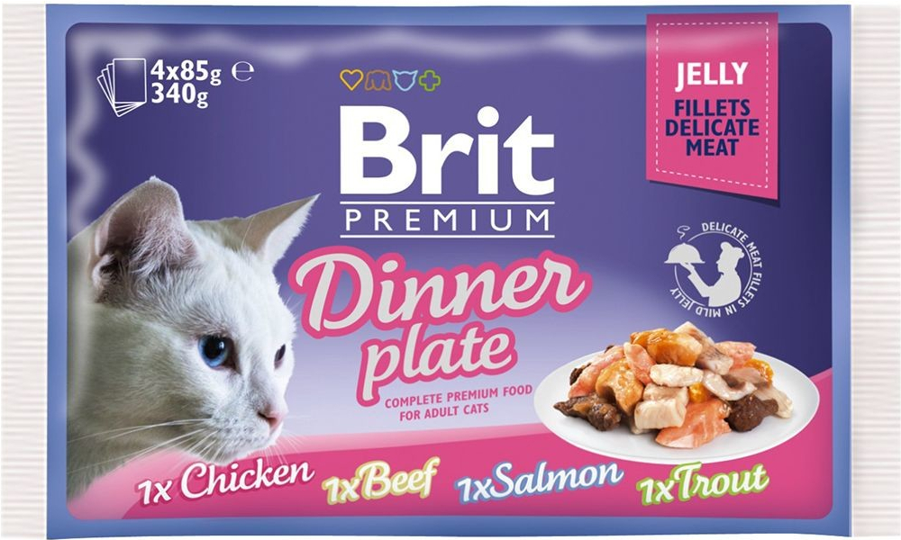 Brit Premium Cat Dinner Plate in Jelly 4 x 85 g