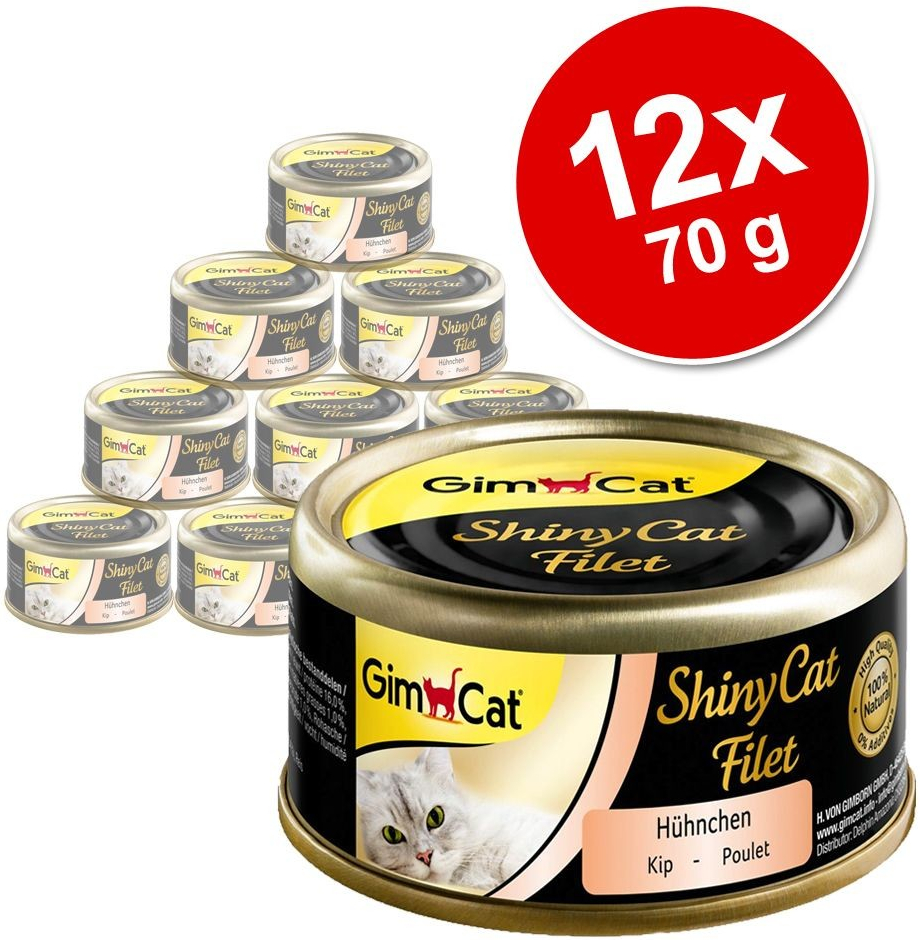 Gimcat ShinyCat Kuřecí 12 x 70 g