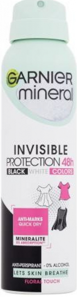 Garnier Mineral Invisible Black & White deospray Woman 150 ml