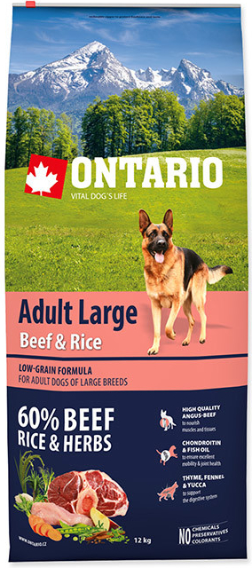 Ontario Adult Large Beef & Turkey 12 kg