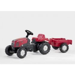 Šlapací traktor Rolly Kid Zetor s vlečkou - červený - Rolly Toys 013081