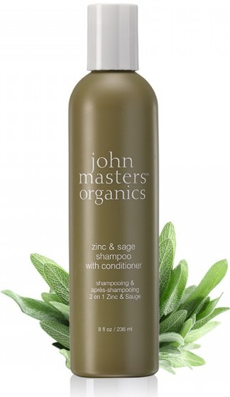 John Masters Organics Zinc & Sage šampon a kondicionér 2v1 pro podrážděnou pokožku hlavy 236 ml