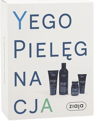 Ziaja Men (Yego) : sprchový gel 3v1 300 ml + hydratační krém SPF6 50 ml + balzám po holení 75 ml + antiperspirant 60 ml pro muže