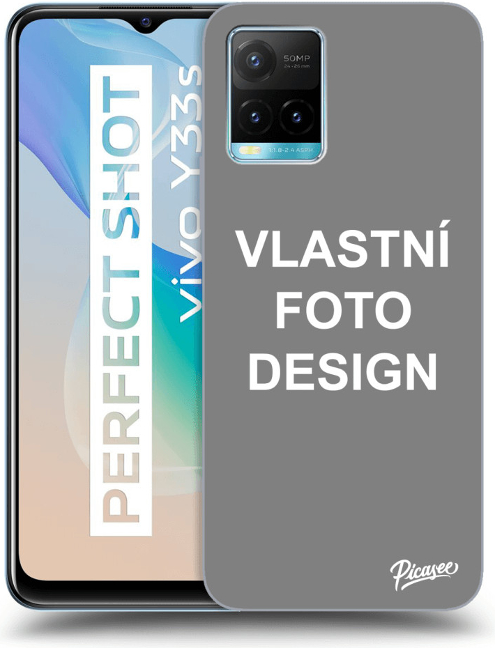 Pouzdro Picasee silikonové Vivo Y33s - Vlastní design/motiv čiré