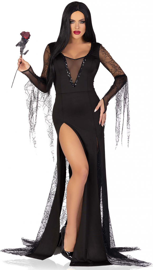 Leg Avenue Sexy Spooky Morticia 87182 Black