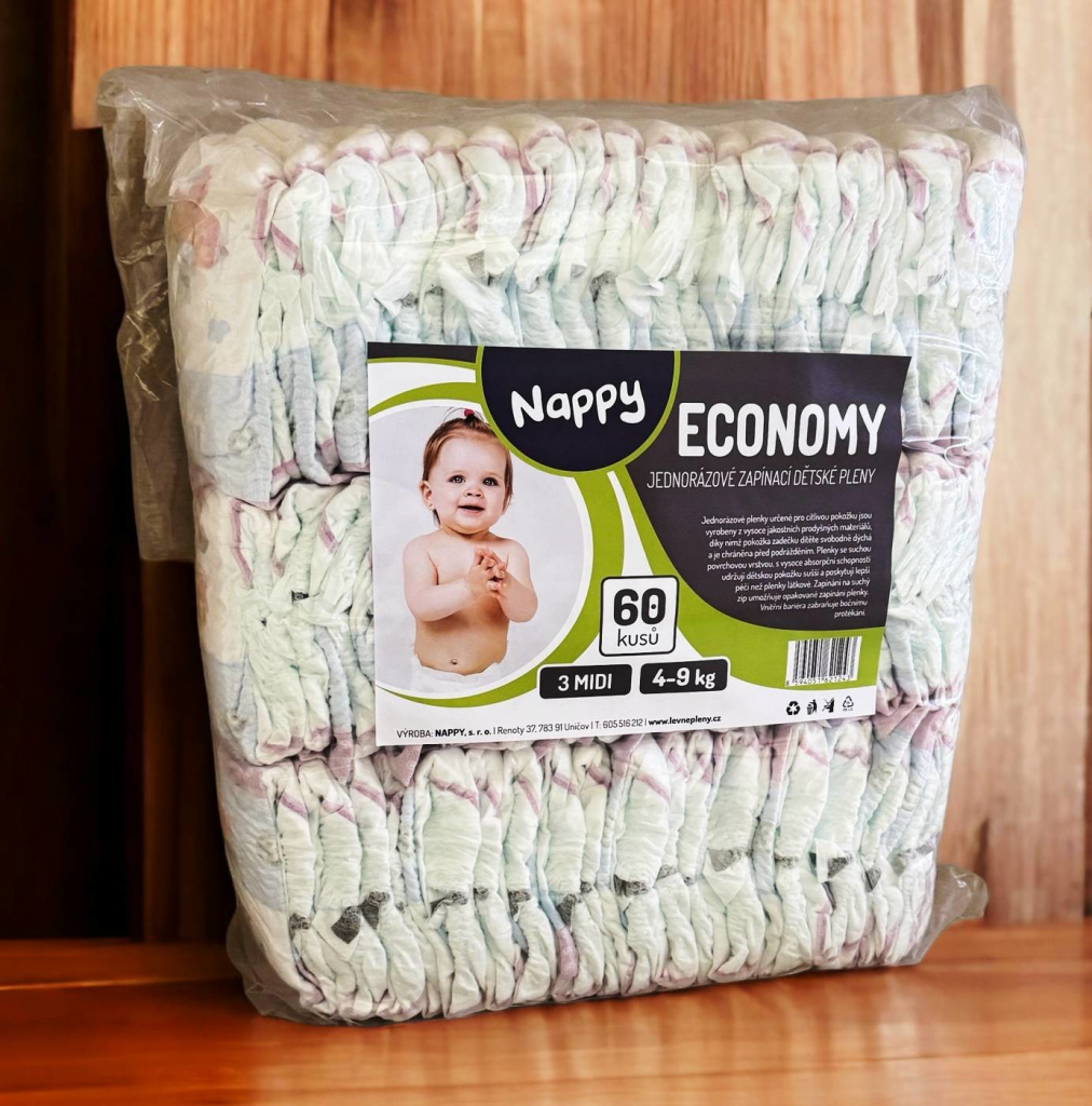 NAPPY pleny ECONOMY Midi 4-9 kg 60 ks